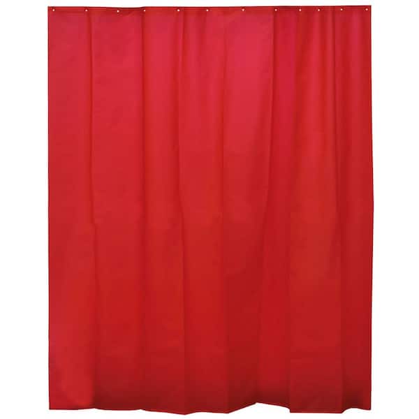 Red Solid Bath Shower Curtain 1101130, 78 Inch Curtains