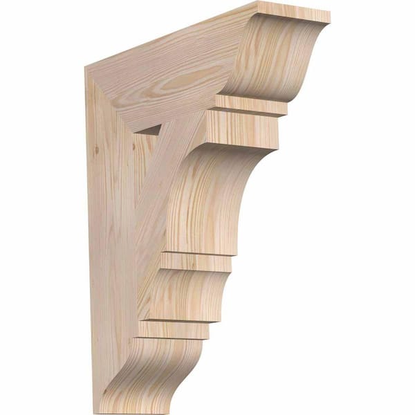 Ekena Millwork 5.5 in. x 24 in. x 20 in. Douglas Fir Balboa Traditional Smooth Bracket