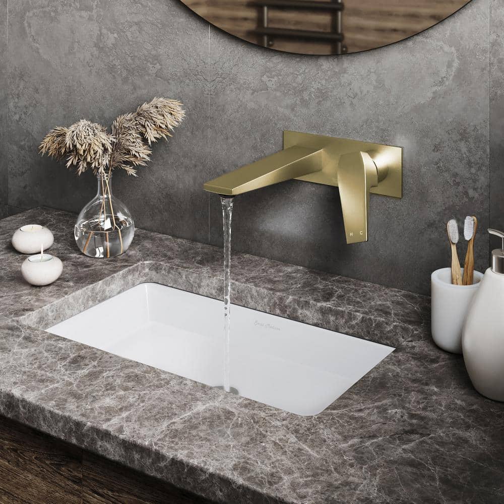 Voltaire Single-Handle  Wall-Mount  Bathroom Faucet in Brushed Gold