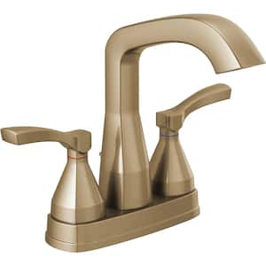Stryke 4 in. Centerset 2-Handle Bathroom Faucet in Champagne Bronze