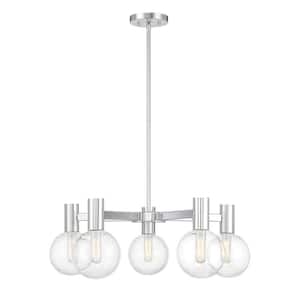 Globe Electric Nate 5-Light Oil Rubbed Bronze Chandelier with Clear ...