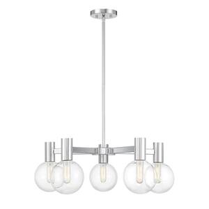 Globe Electric Nate 5-Light Oil Rubbed Bronze Chandelier with Clear ...