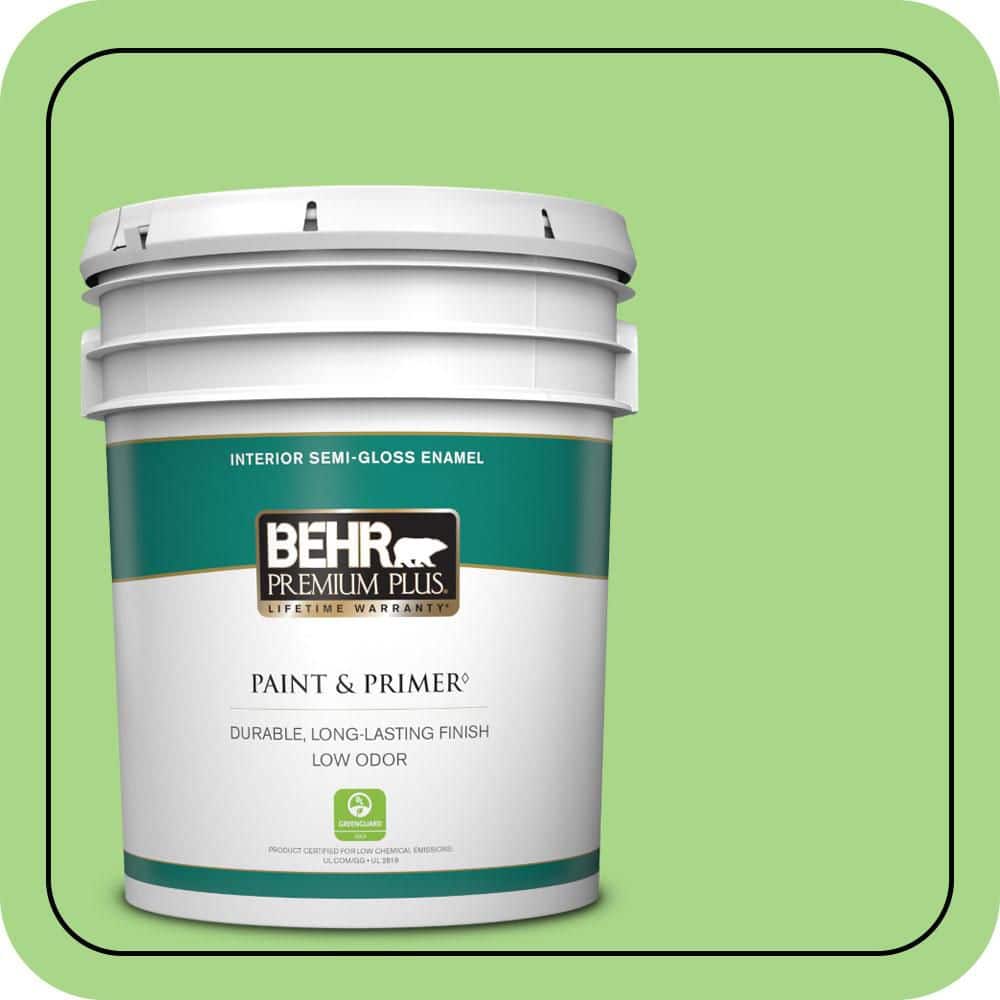 5 gal. #430B-4 Peas in a Pod Semi-Gloss Enamel Low Odor Interior Paint & Primer price history on PriceWatchPro