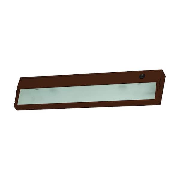 Titan Lighting 2-Lamp Bronze Under Cabinet Light with Diffused Glass