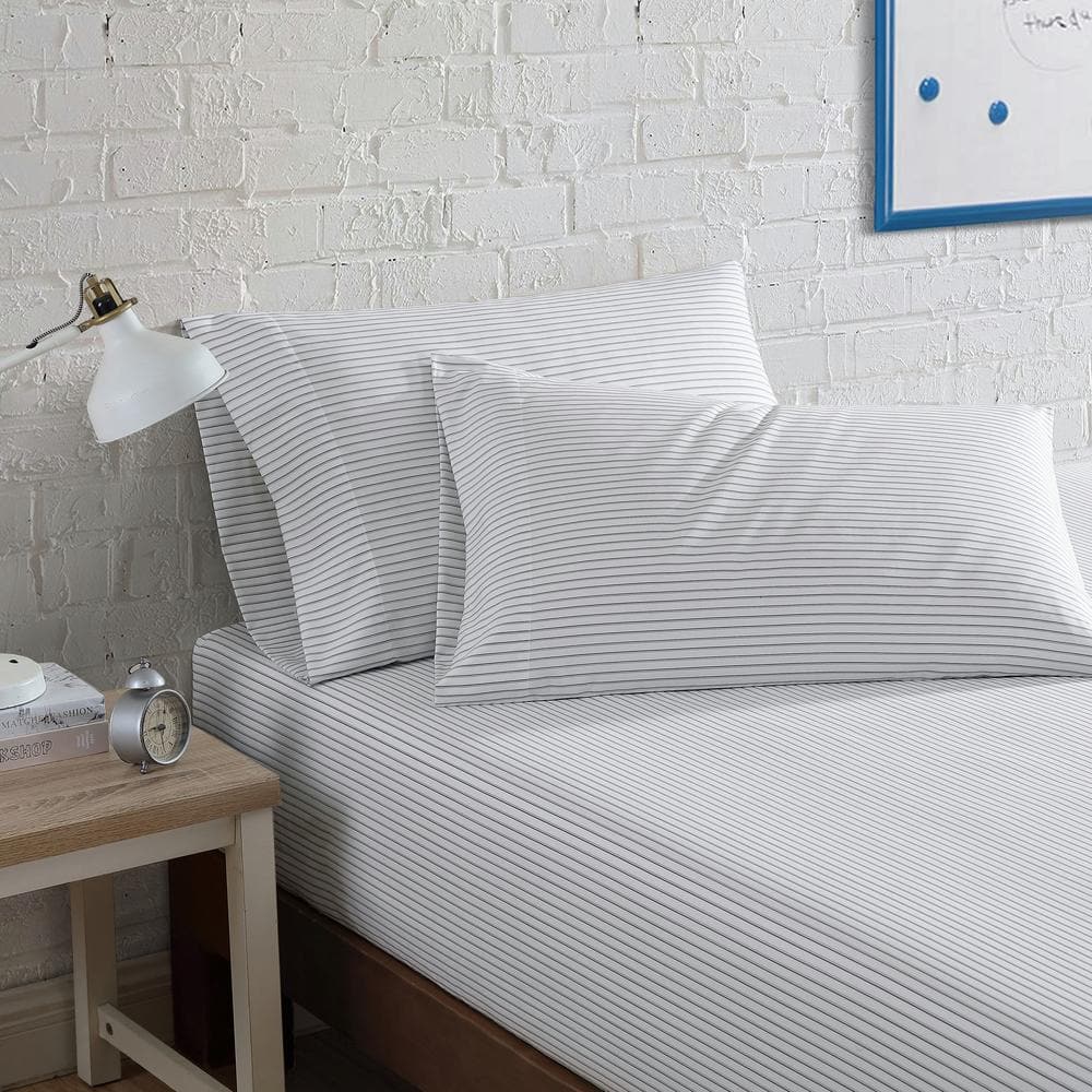 Heather Gray Twin XL Microfiber Deep Pocket Sheet Set