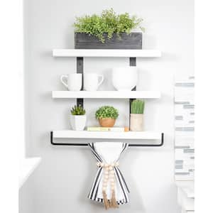 SPIRICH HOME 3 Tier Wall Shelf With Towel Bar– spirichhome