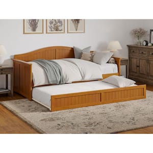 Nantucket Light Toffee Natural Bronze Twin Solid Wood Daybed with Twin Trundle