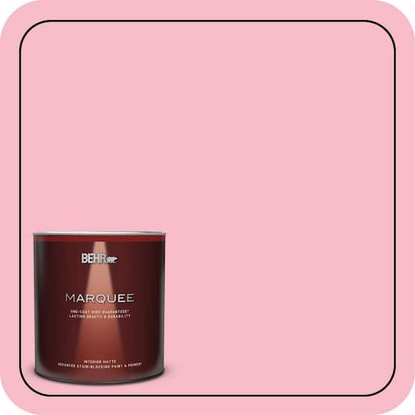 BEHR MARQUEE 1 qt. #120C-2 Pink Punch Matte Interior Paint & Primer