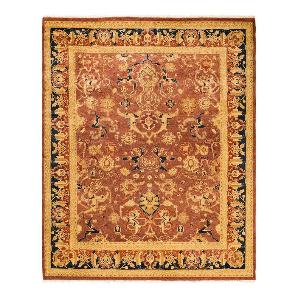 Mogul 8 ft. x 10 ft. Rust Oriental Wool Indoor Area Rug price history on PriceWatchPro