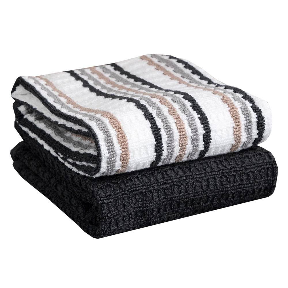 Waffle Kitchen Towel 3pc set Charcoal