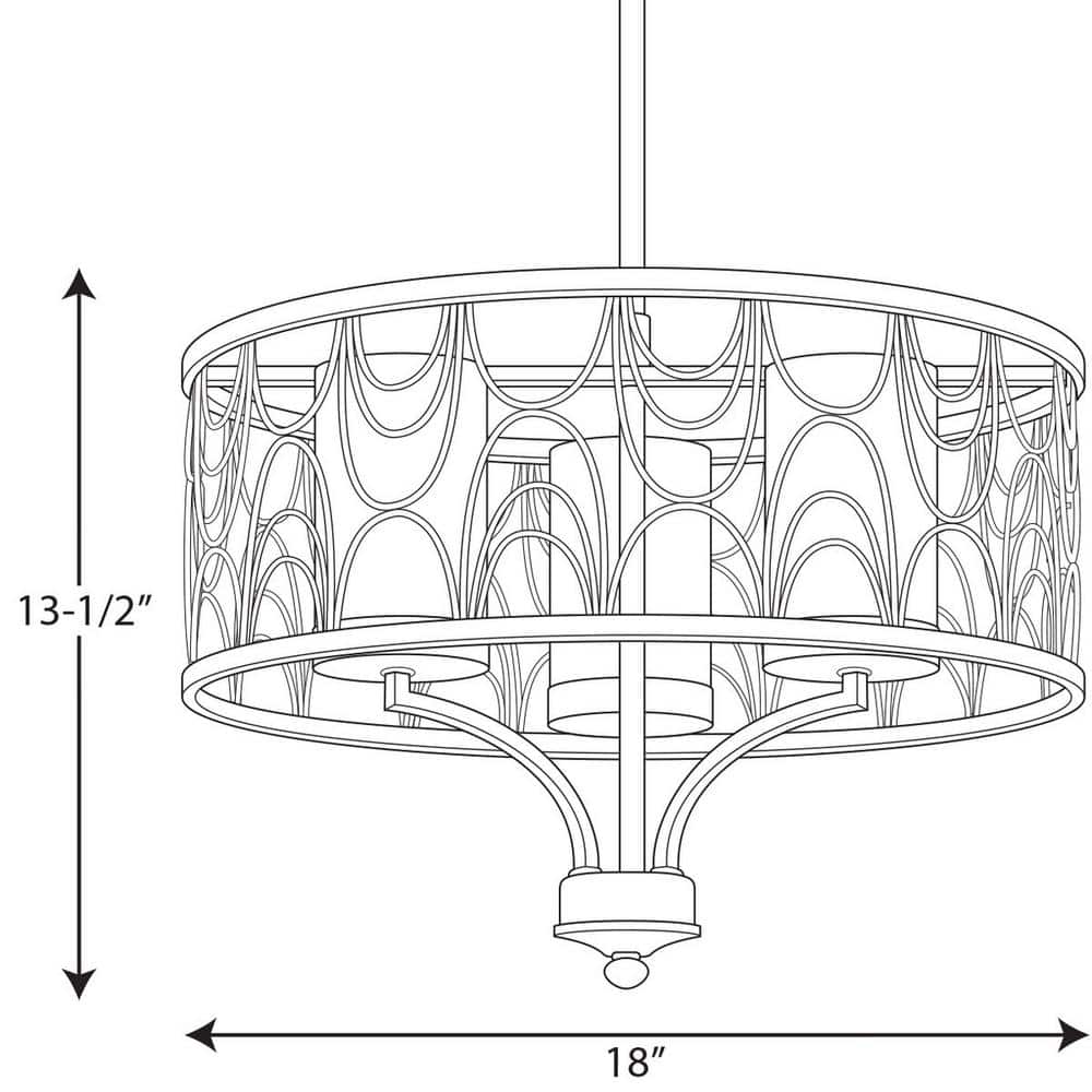 Antique Bronze Drum Chandelier with Etched White Glass