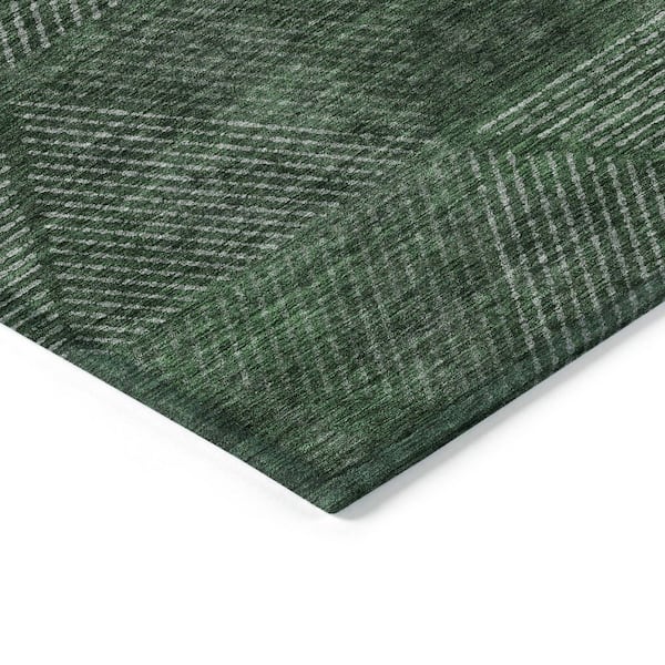 Chantille Machine Washable Indoor/Outdoor Abstract ACN777 Fern 1 ft. 8 in. x 2 ft. 6 in. Area Rug