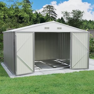 10 ft. W x 8 ft. D Frame Included Metal Storage Shed for Outdoor, Steel Yard Shed with Lockable Door (85 sq. ft.)