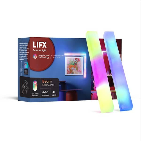 12 in. Multi-Color Smart Wi-Fi LED 4X Beam Light Kit and Corner, Works with  Alexa/Hey Google/HomeKit/Siri