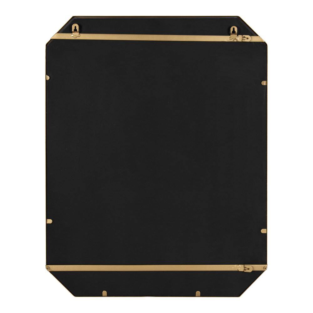 Keyleigh 31"x25.5" Gold Metal Geometric Rectangular Wall Mirror