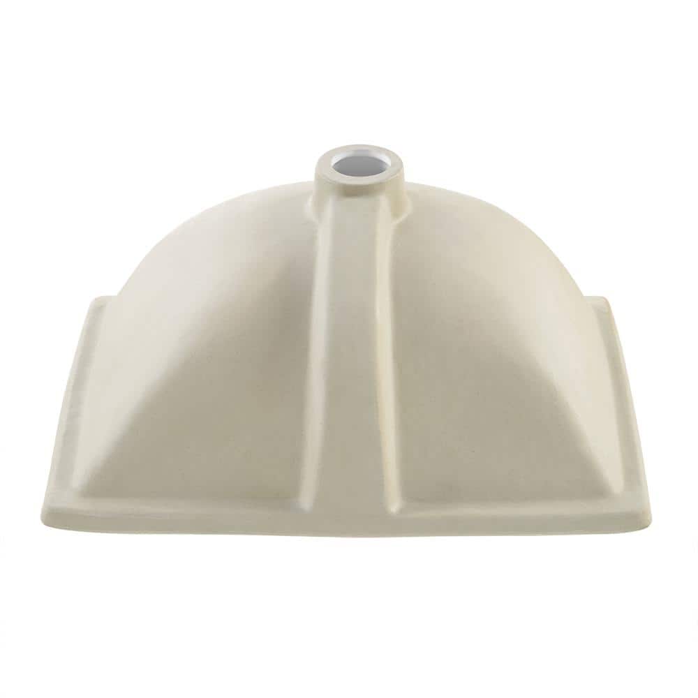 Plaisir White Ceramic Rectangular Under-Mount Bathroom Sink