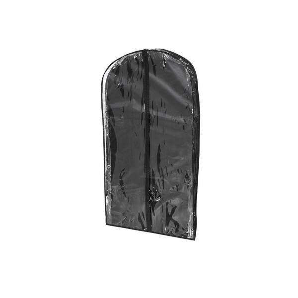 Honey-Can-Do Black Polyester and Clear Vinyl Suit Bag (2-Pack)