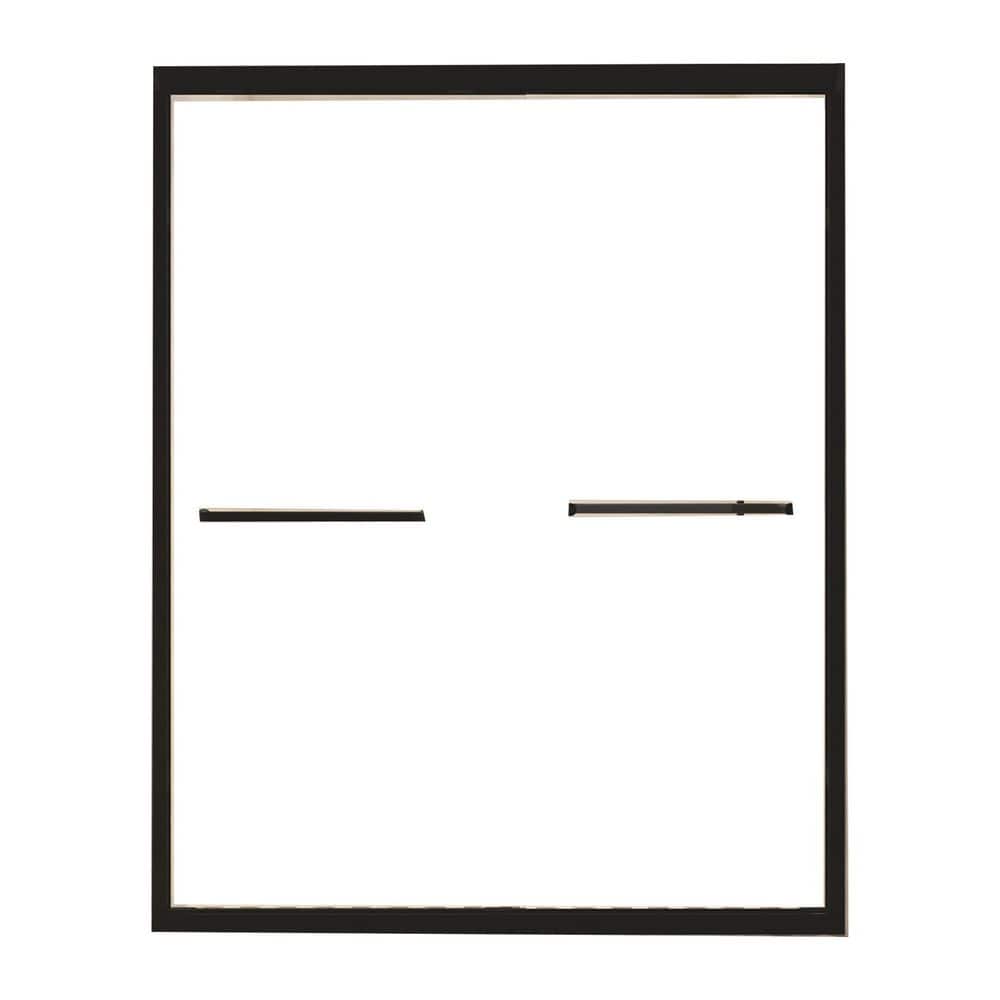 44 to 48 in. W x 72 in. H Double Sliding Framed Shower Door in Matte Black Finish with Clear Glass price history on PriceWatchPro