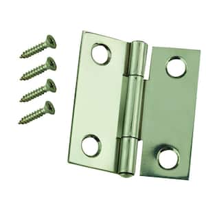 1-1/2 in. x 1-1/2 in. Stainless Steel Narrow Utility Hinge Non-Removable Pin (2-Pack)