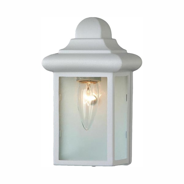 Unbranded Vista 1-Light White Outdoor Wall Lantern Sconce