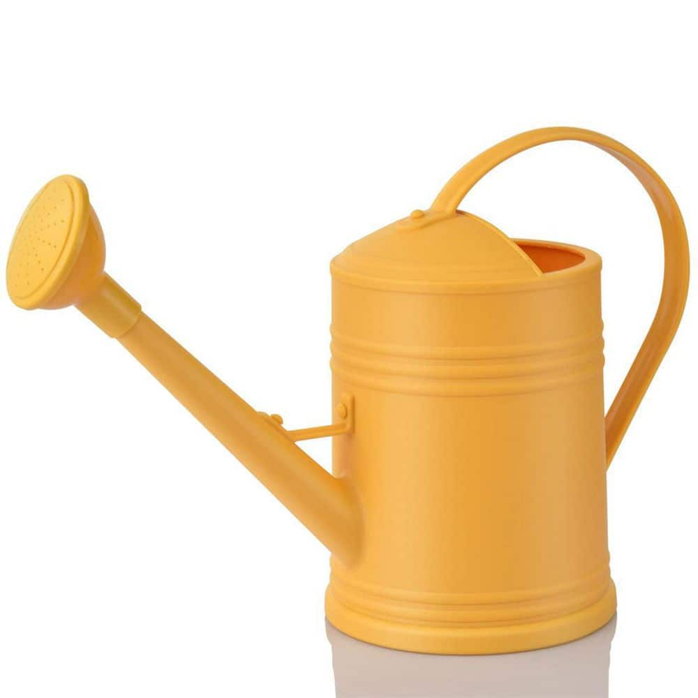 Dyiom 0.5 Gal. Balanced Handle Yellow Outdoor Watering Can B0B1PKM9S5