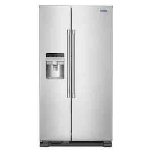 25 cu. ft. Side by Side Refrigerator in Fingerprint Resistant Stainless Steel with Exterior Ice and Water Dispenser