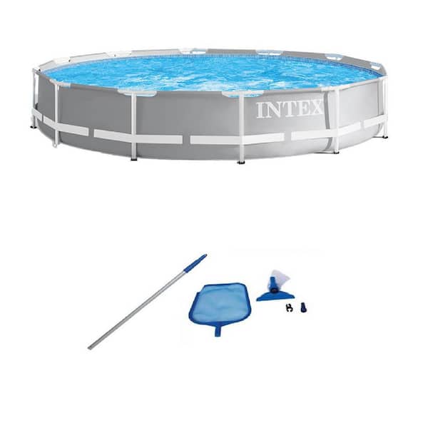 12 ft. x 30 in. Prism Frame Above Ground Swimming Pool and Maintenance Kit