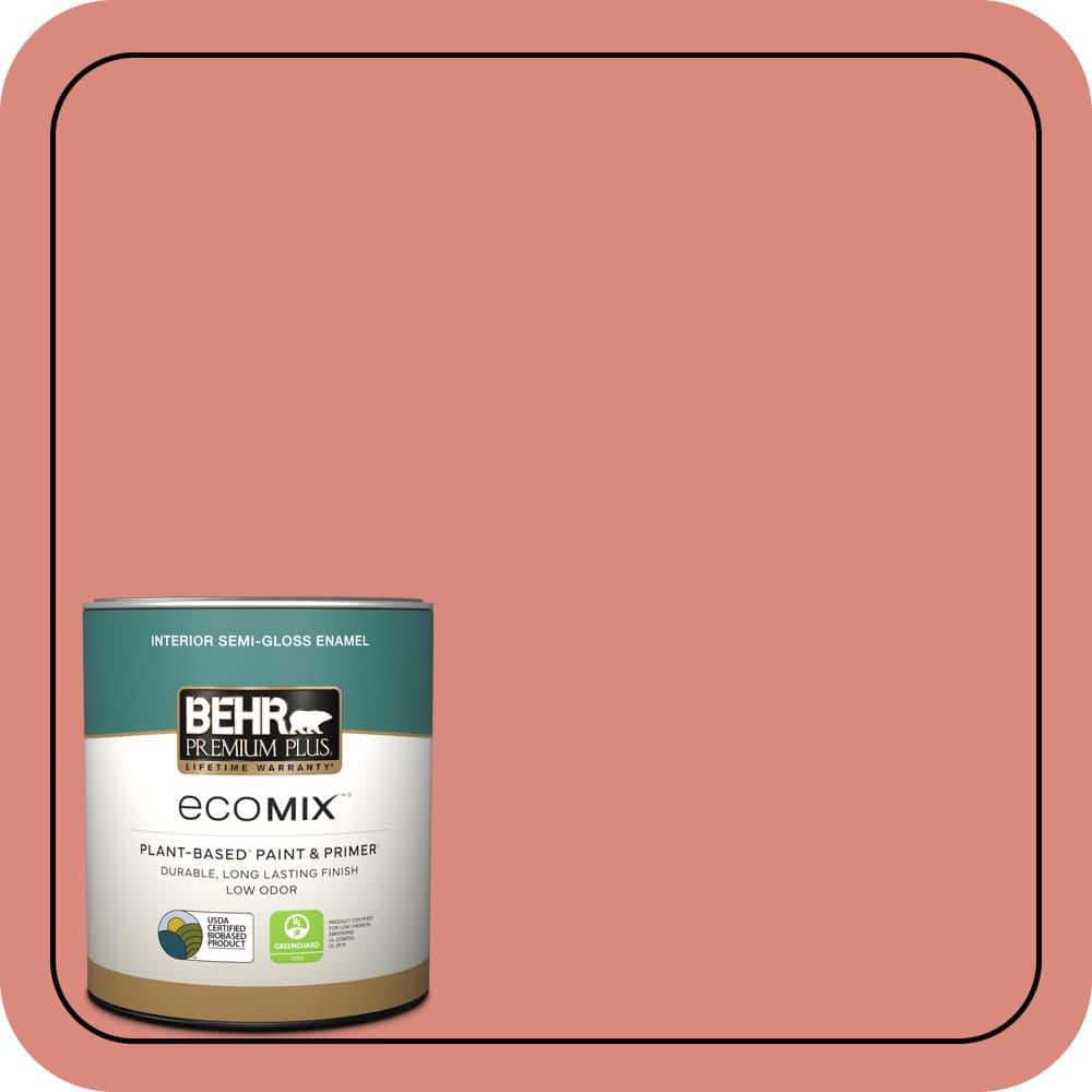 1 qt. #M170-5 Indian Sunset Semi-Gloss Enamel EcoMix Plant-Based Interior Paint & Primer price history on PriceWatchPro