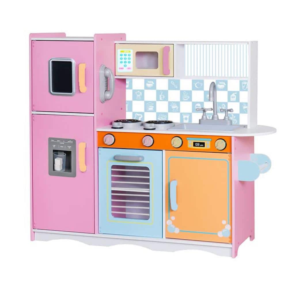 Lil' Jumbl Kids Kitchen Set, Wooden Pretend Play Kitchen with