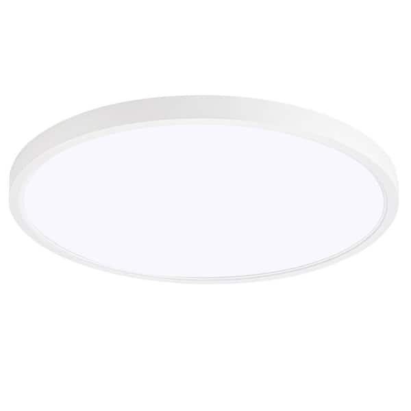 11.8 inch White Ultra-thin Ceiling Light 6500K LED Flush Mount Ceiling Lamp for Bedroom, Bathroom, Hallway