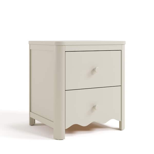 Casablanca Frosted Oat 2 Drawer Nightstand