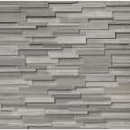 Gray Oak 3D Ledger Panel 6 in. x 24 in. Honed Marble Stone Look Wall Tile (60 sq. ft./Pallet)
