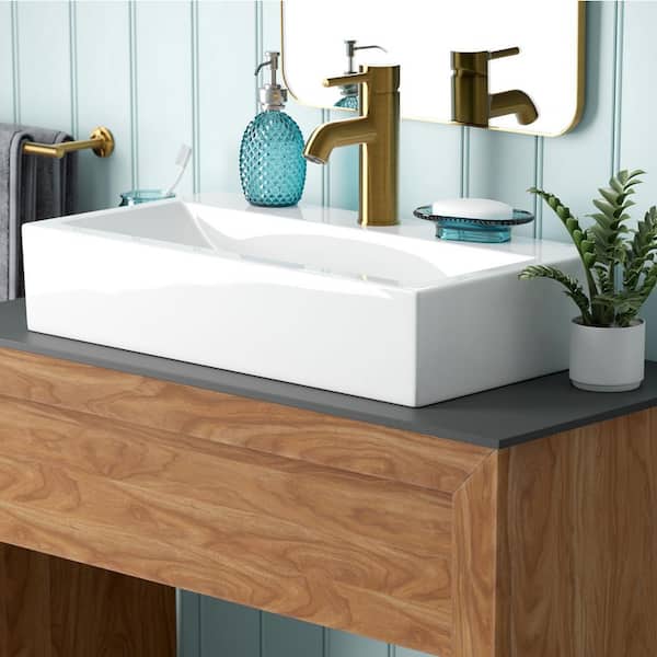 Swiss Madison Rennes Vanity 24 in. Ceramic Rectangular Vessel Sink