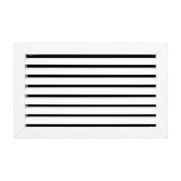 ACLAMINAIRE 14 in. x 8 in. Aluminum Return Air Grille in White