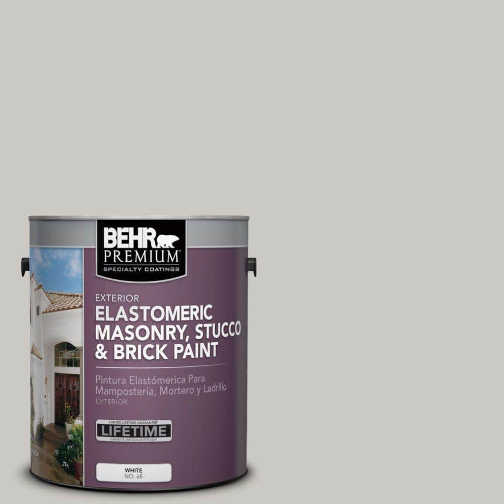 BEHR 1 gal. #N520-2 Silver Bullet Satin Interior/Exterior Masonry, Stucco  and Brick Paint 28001 - The Home Depot