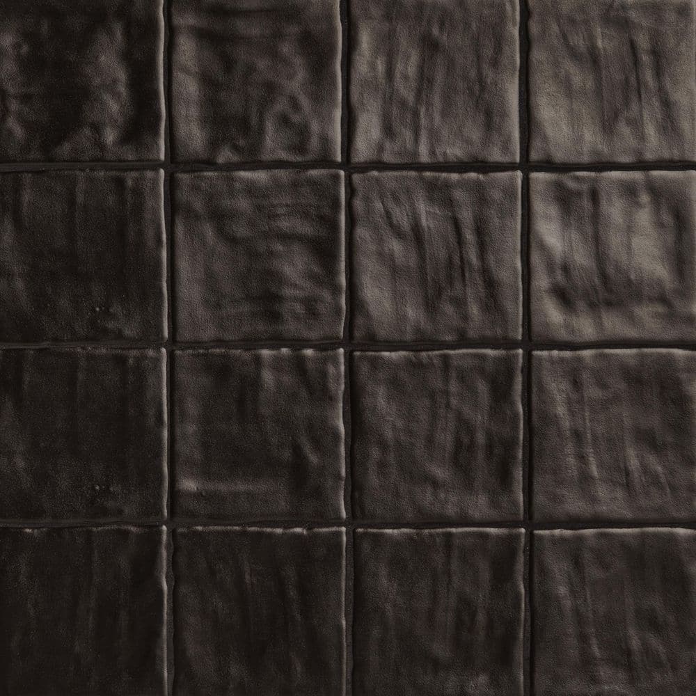 MSI Zelyge Midnight Black 4 in. x 4 in. Satin Ceramic Zellige