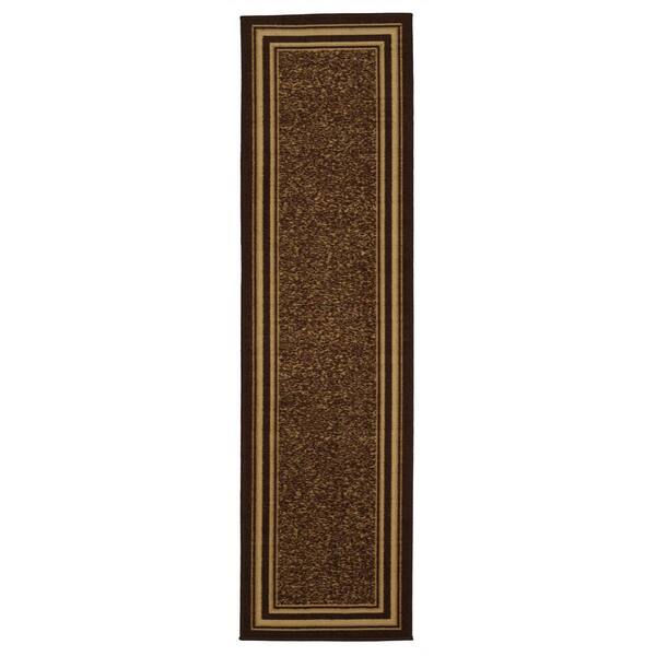 Ottomanson Ottohome Collection NonSlip Rubberback Bordered Design 3x10