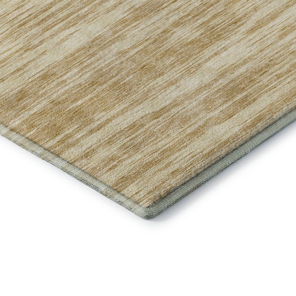 Mayfield Premium Machine Washable Abstract AMF951 Gold 5 ft. x 7 ft. 6 in. Area Rug