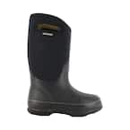 Classic High Handles Kids 10 in. Size 7 Black Rubber with Neoprene Waterproof Boot