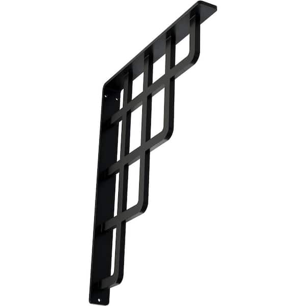 Ekena Millwork 1-1/2 in. x 15 in. x 12 in. Wrought Iron Single Center Brace Diane Bracket