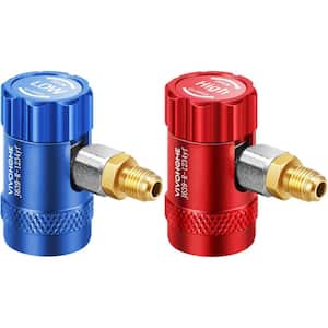 High Low Side R1234yf Quick Couplers Adapter with 1/4 in. Male Port for Air Conditioning Evacuation and Recharging
