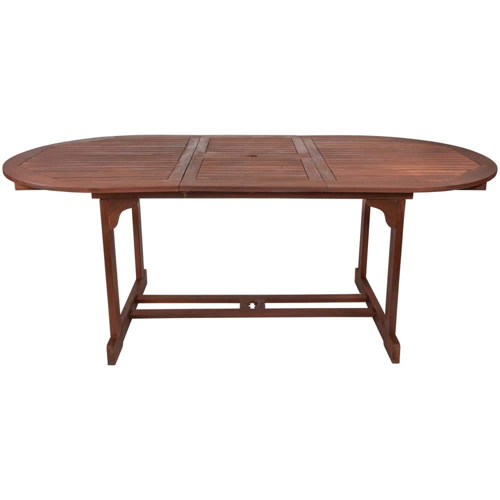 Oval Folding Acacia Wood Outdoor Patio Dining Table