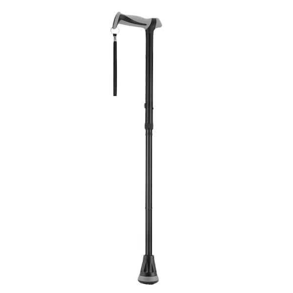 1-Pack Folding Adjustable Walking Cane in Natural Black, Collapsible Walking Stick for Seniors Adults Men Women