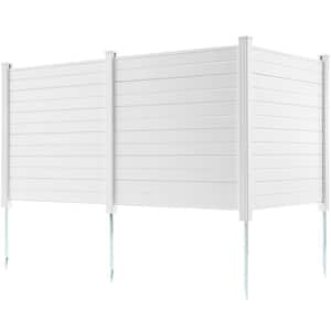 Outdoor Privacy Screens, 50 in. x 50 in. Air Conditioner Enclosure, Vinyl Fence for Pool Equipment, White