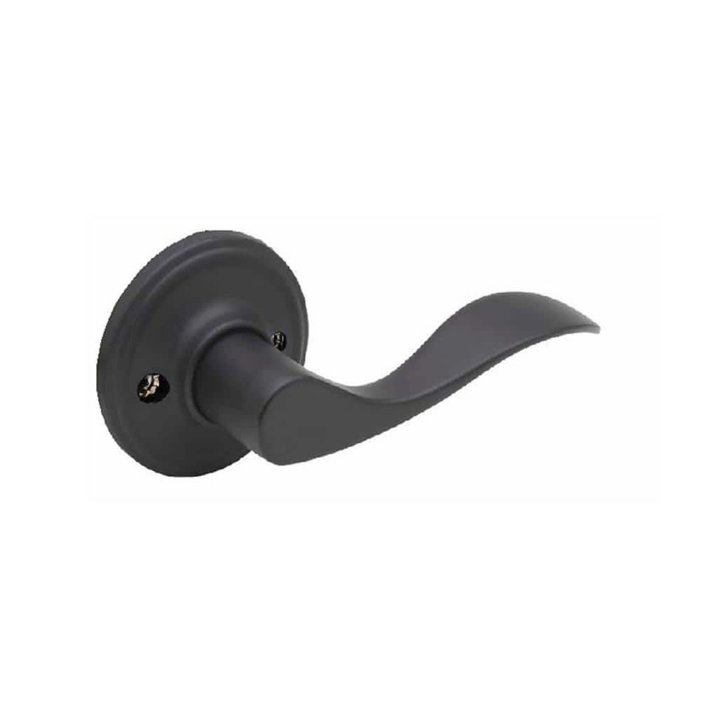 Copper Creek Wave Black Dummy Door Lever WL2290RHBC The Home Depot