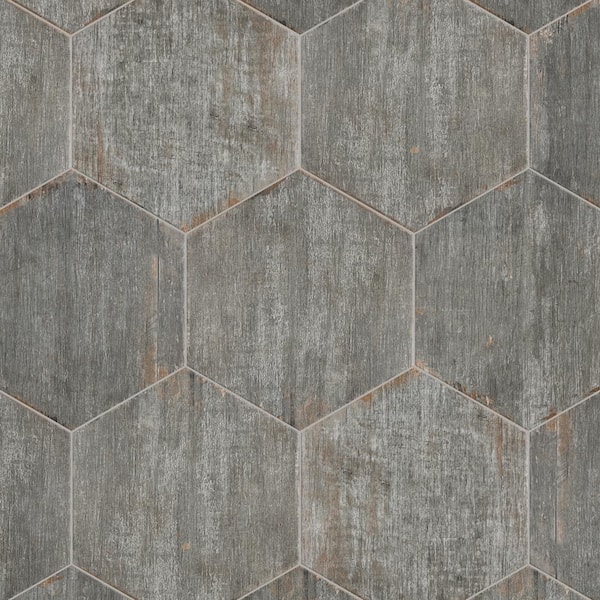 Merola Tile Retro Hex Cendra 14-1/8 in. x 16-1/4 in. Porcelain Floor and Wall Tile (11.07 sq. ft./Case)