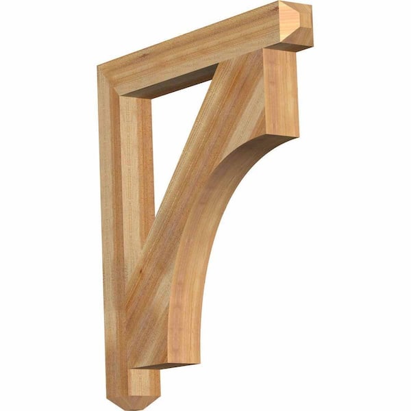Ekena Millwork 4 in. x 36 in. x 32 in. Western Red Cedar Westlake Craftsman Rough Sawn Bracket