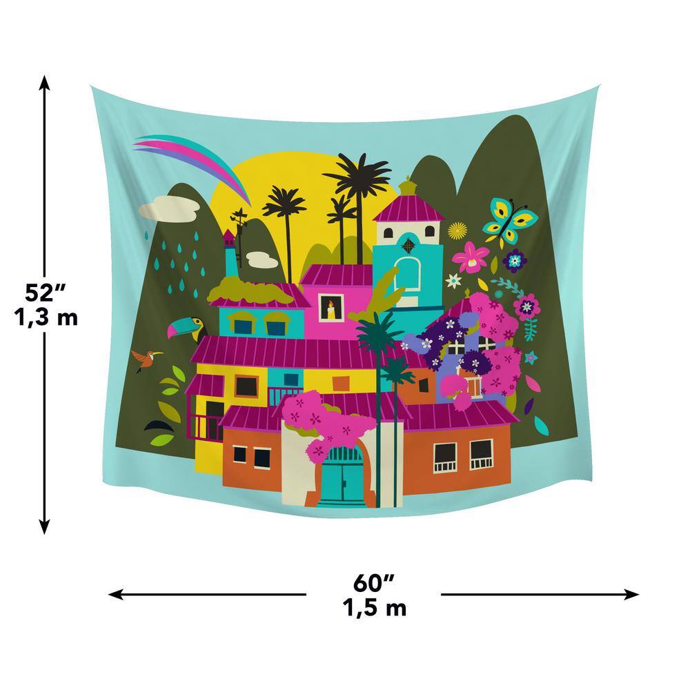Encanto Casa Madrigal Colorful Polyester Wall Tapestry