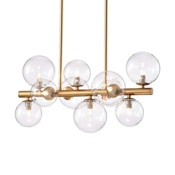 Warehouse of Tiffany Darden 20 in. 10-Light Gold Indoor Pendant Chandelier