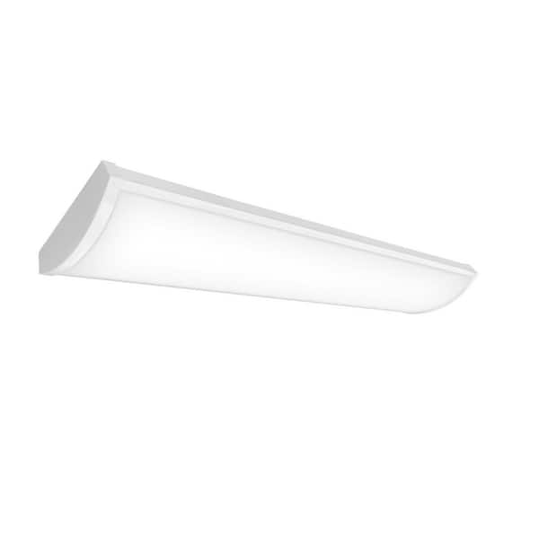 4 ft. 6210 Lumens Integrated LED Wraparound Light Garage Light Shop Light Office White Warehouse Lighting 5000K Daylight